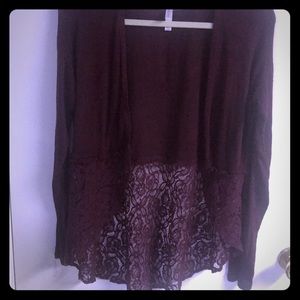 Super cute half lace cardigan